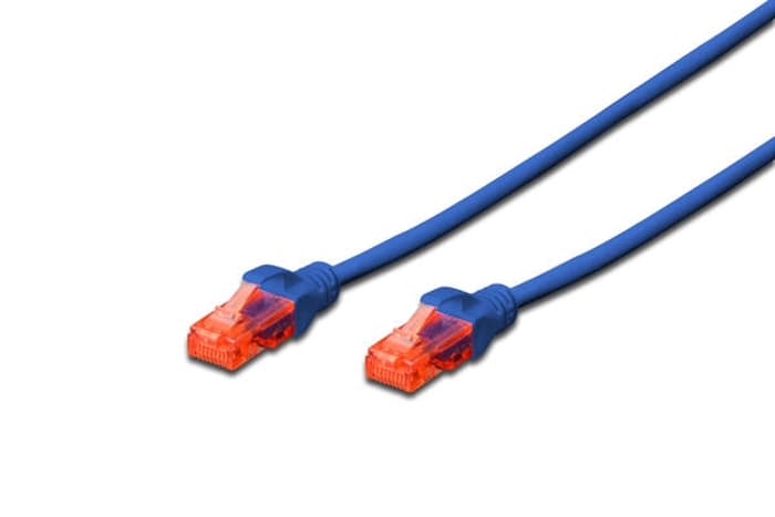 DK-1617-005/B Digitus Patch Kablo, U-UTP, CAT. 6, 0,5 metre, AWG 26/7, Cu, LSZH, mavi renk