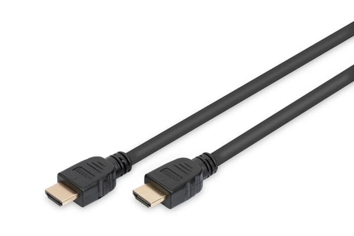 Assmann AK-330124-020-S Hdmi Ultra High Speed with Ethernet Bağlantı Kablosu (Hdmi 2.1) 8K Ultra HD 2 metre altın kaplama siyah