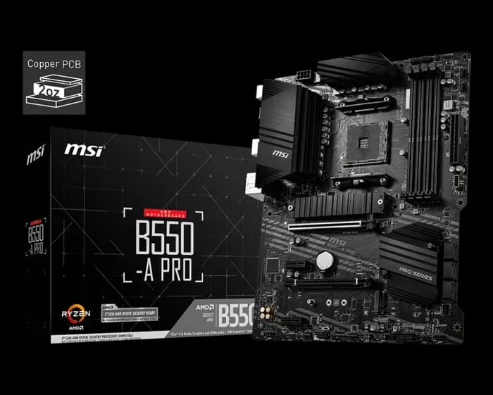 MSI B550-A PRO DDR4 M2 PCIe NVME HDMI DP PCIe 16X v4.0 AM4 ATX