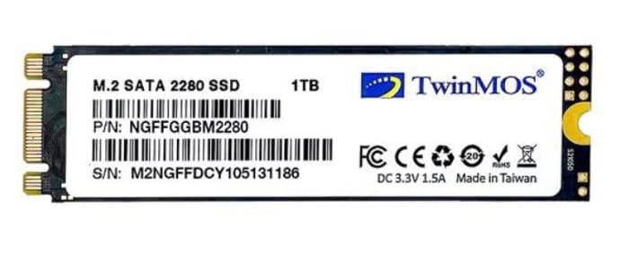 Twinmos 1 Tb  M.2 2280 Sata3 580/550 Ngffggbm2280