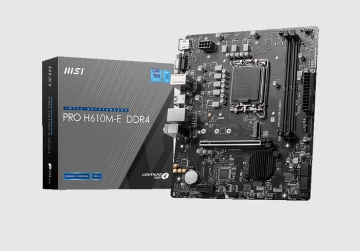 Msı Pro H610M-E Ddr4 Soket 1700 Ddr4 3200(Oc) Hdmı Vga M.2 Usb3.2 1X 1G Lan Matx