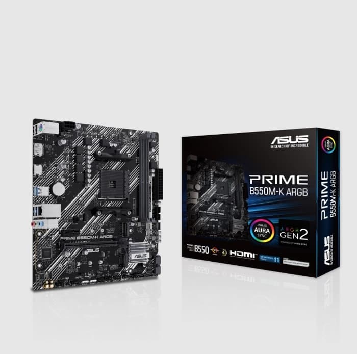 Asus Prime B550M-K Argb Am4 Ryzen Ddr4 Hdmi Dp 90Mb1Gc0-M0Eay0