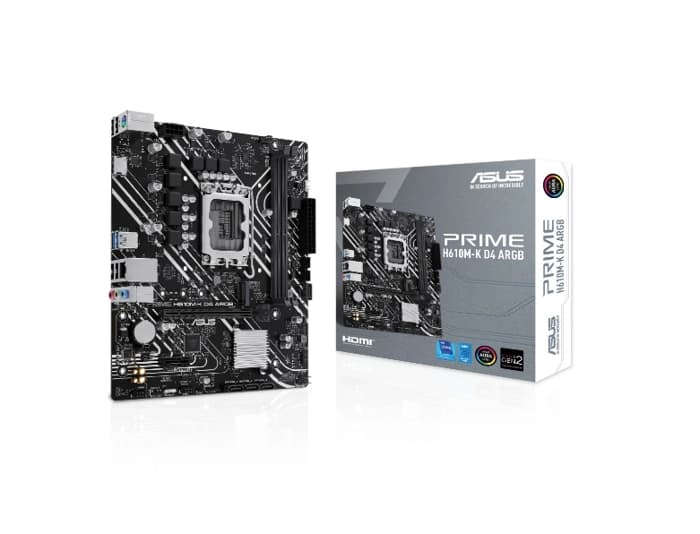 ASUS PRIME H610M-K D4 ARGB DDR4 HDMI PCIE 3.0 1700P MATX