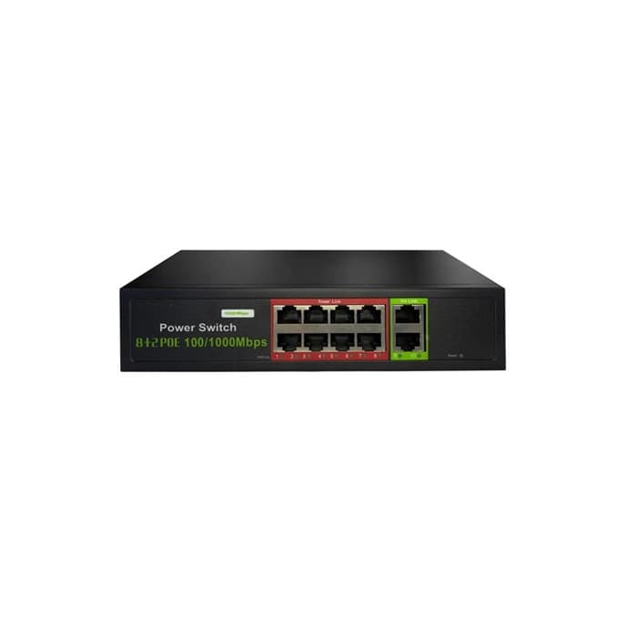 Uranıum Poe-G8002-96W 8 Port Gıgabıt + 2 Port Gıgabıt Rj45 Uplınk Poe Swıtch (Realtek Chıpset)