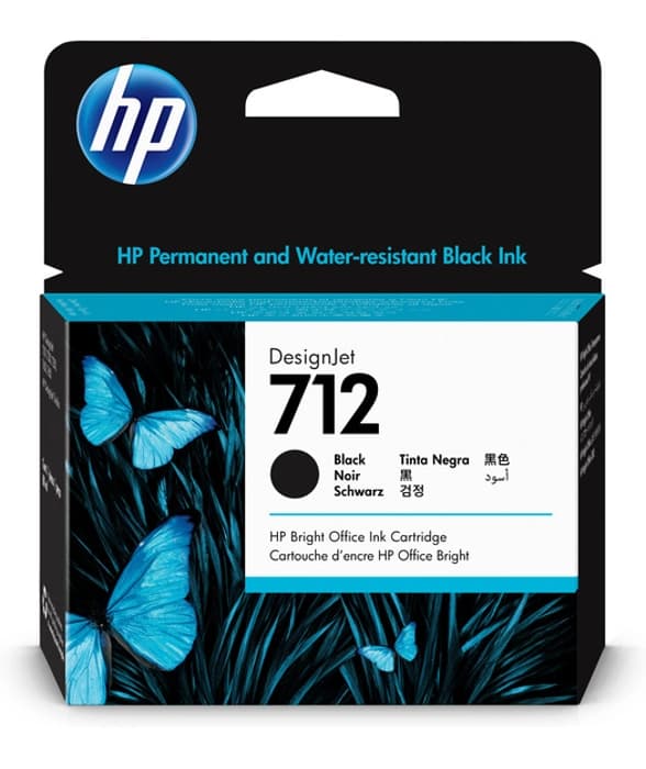 3Ed71A - Hp 3Ed71A 712 80-Ml Black Designjet Ink