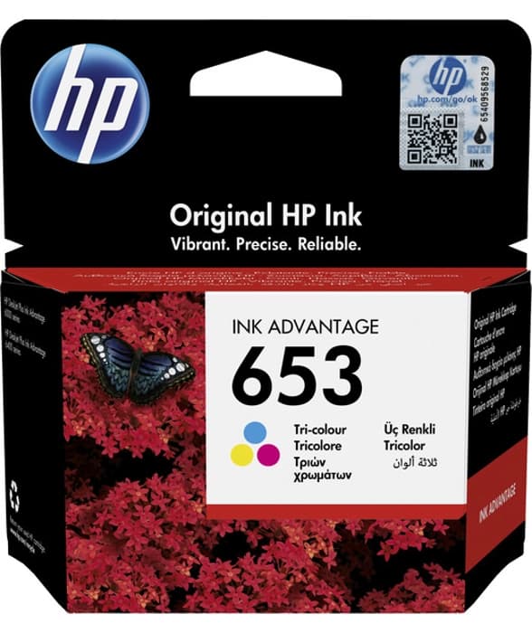 3Ym74Ae - Hp 3Ym74Ae  Cmy Mürekkep Kartuş (653)