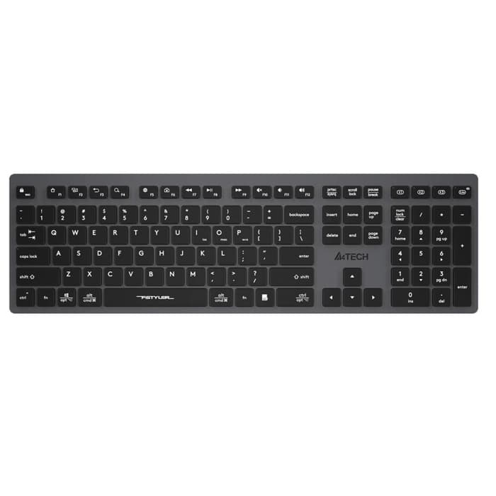 A4 Tech Fstyler Fbx50C Gri Bluetooth+2.4G Nano Fn Şarjlı Multimedya Klavye