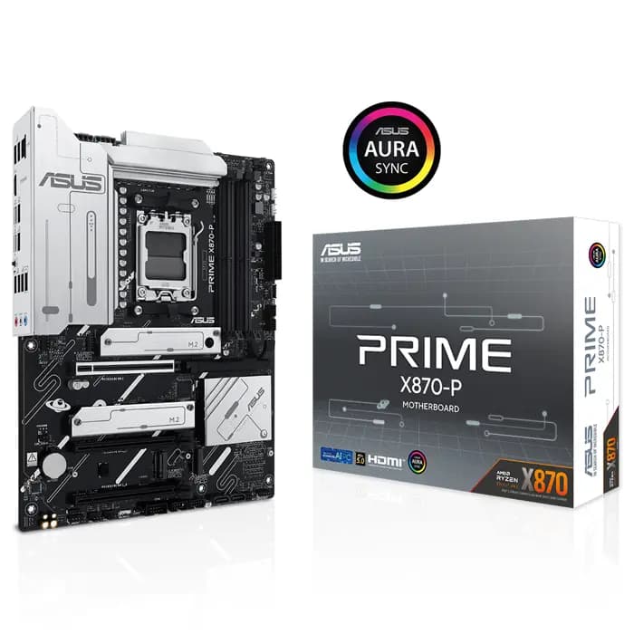 Asus PRIME X870-P AM5 DDR5 8000(OC) 2xUSB4 4xM2 HDMI 2,5G Lan RGB ATX (192GB)