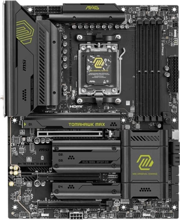 MSI MB MAG B850 TOMAHAWK MAX WIFI AM5 DDR5 8400MHZ(OC) HDMI 4x M.2 USB 10Gbs 5G LAN WI-FI 7 ATX