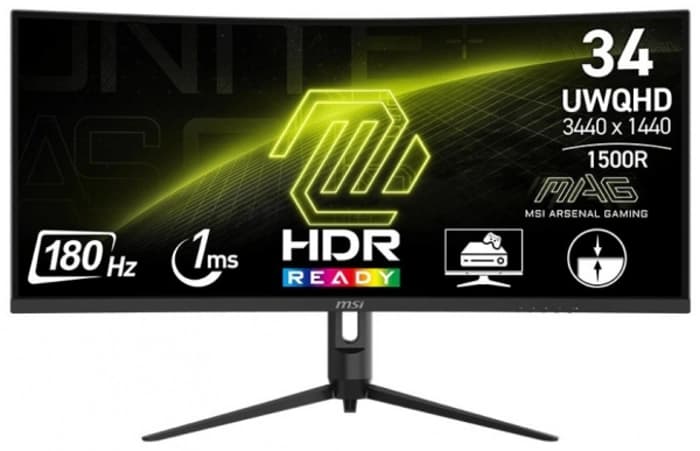 MSI 34 MAG 342CQR E2 CURVED VA 3440X1440 (WQHD) 21:9 180HZ 1MS GAMING MONITOR