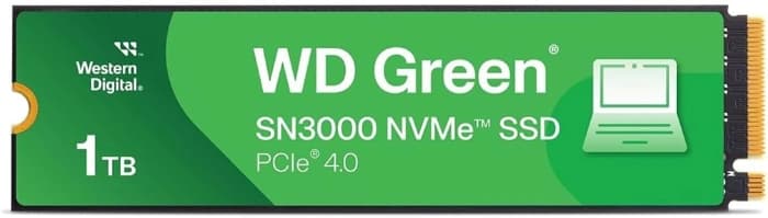 WD GREEN WDS100T4G0E 1TB M.2 NVMe SN3000 5000/4200MB/s GEN4 SSD