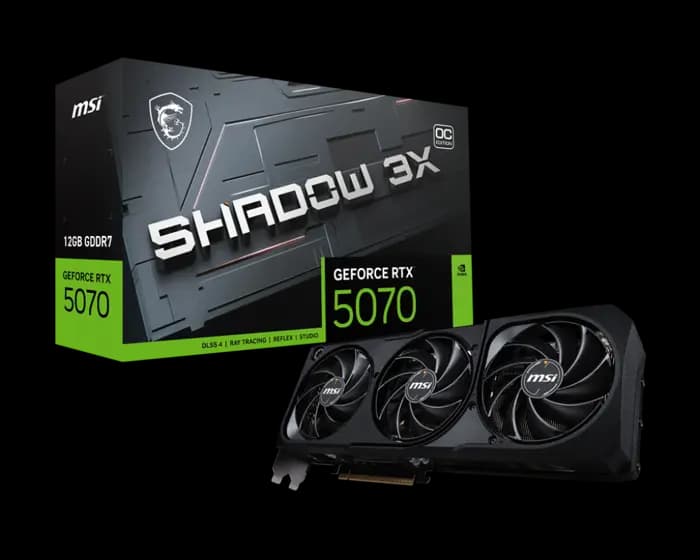 MSI RTX5070 12G SHADOW 3X OC 12GB Geforce RTX5070 GDDR7 192bit HDMI 3xDP 16x Ekran Kartı