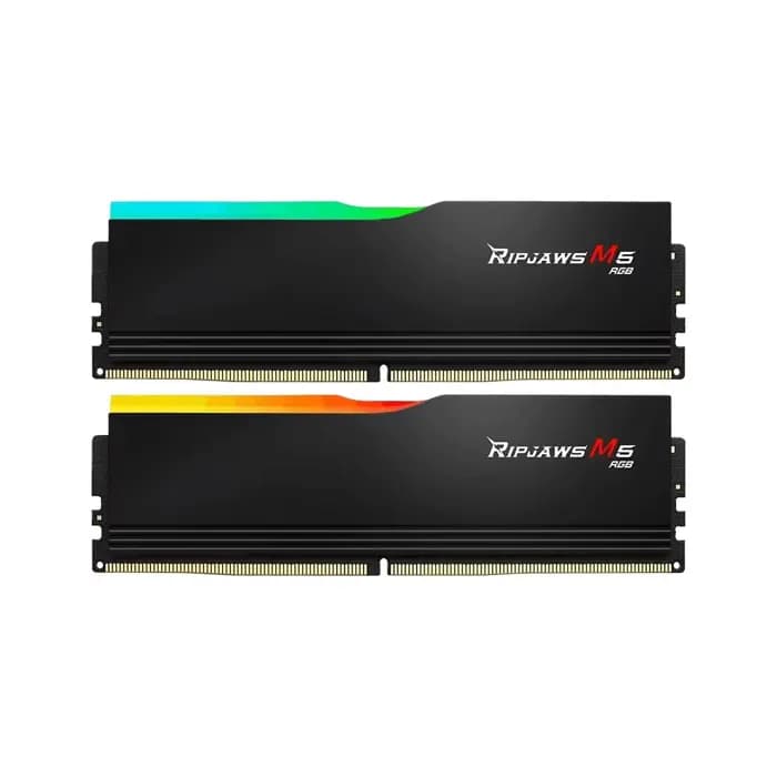 F5-6000J3636F16GX2-RM5RK GSKILL Ripjaws M5 Siyah RGB DDR5-6000Mhz CL36 32GB (2x16GB) Dual (36-36-36-96) 1.35V