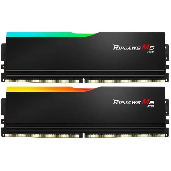 F5-6400J3648F16GX2-RM5RK GSKILL Ripjaws M5 Siyah RGB DDR5-6400Mhz CL36 32GB (2x16GB) Dual (36-48-48-96) 1.35V