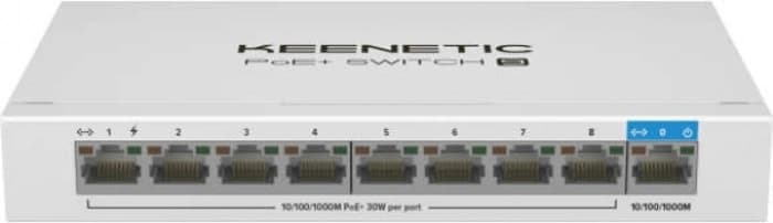 Keenetic PoE+ Switch 9 1x1Gbit 8x1Gbit PoE+ Port IEEE 802.3af/at 120W - KN-4710-01-EU