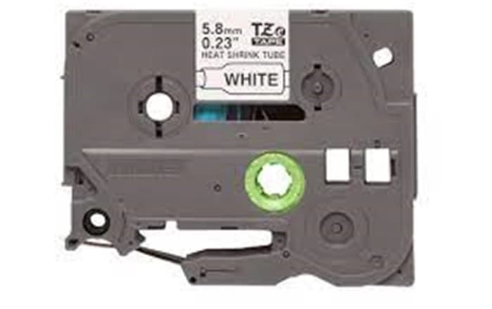 Brother P-Touch HSE-231 12 mm Beyaz Üzerıne Sıyah Isı ile Daralan Laminasyonlu Etiket