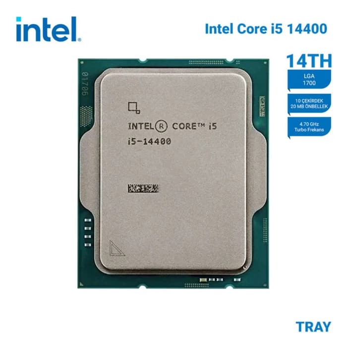 TRAY  INTEL Core i5 14400 4.7GHz 20MB 1700 Kutusuz, Fansız