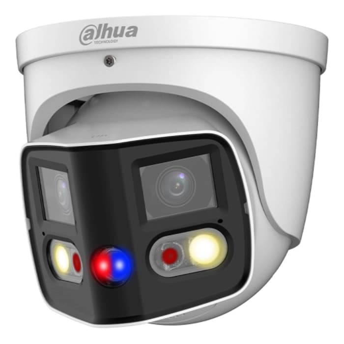 DAHUA  IPC-PDW3849-A180-AS-PV, 2X4Mpix, 2,8mm Lens, H265+, 25Mt Gece Görüşü, IP67, Dahili Mikrofon, TiOC Duo Süper Geniş Açı Dome Ip Kamera