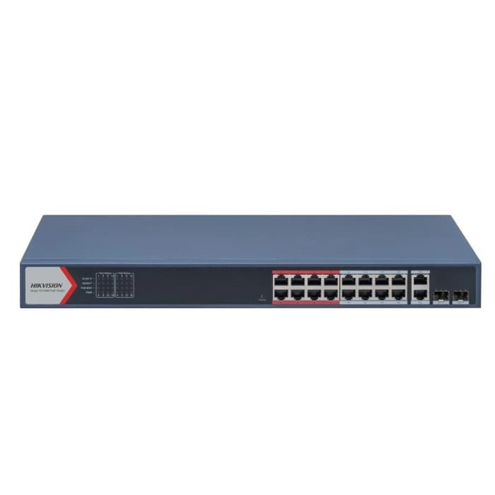 Hikvision DS-3E1318P-EI 16Port 10/100 2xGBit Combo Yönetilebilir PoE 230W Switc