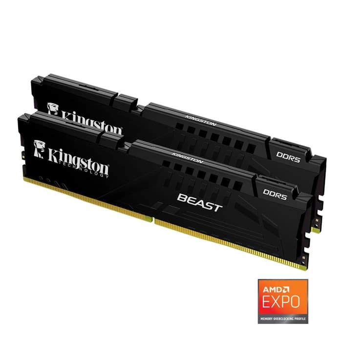 Kingston KF560C36BBEK2-64TR Beast Expo 64GB DDR5 6000MHz CL36 DIMM Performans Ram Kit (2x32GB)