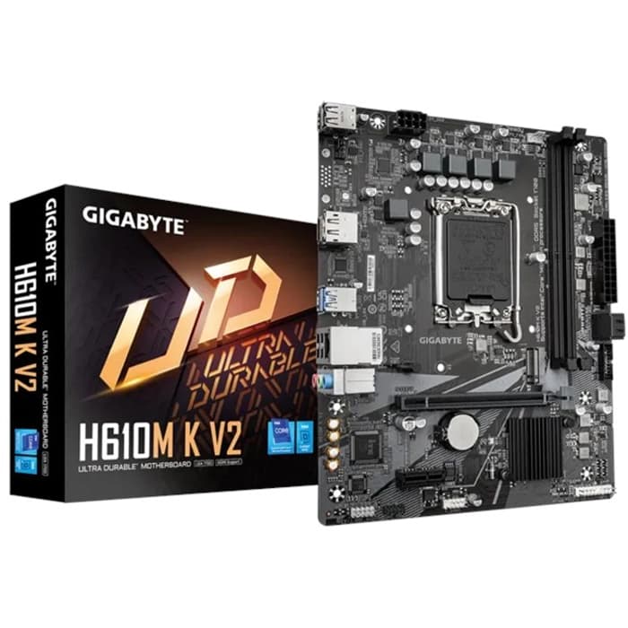 Gigabyte H610M-K V2  DDR5 5600 1700P Ses+GLan HDMI DP M2 USB3.2 mATX