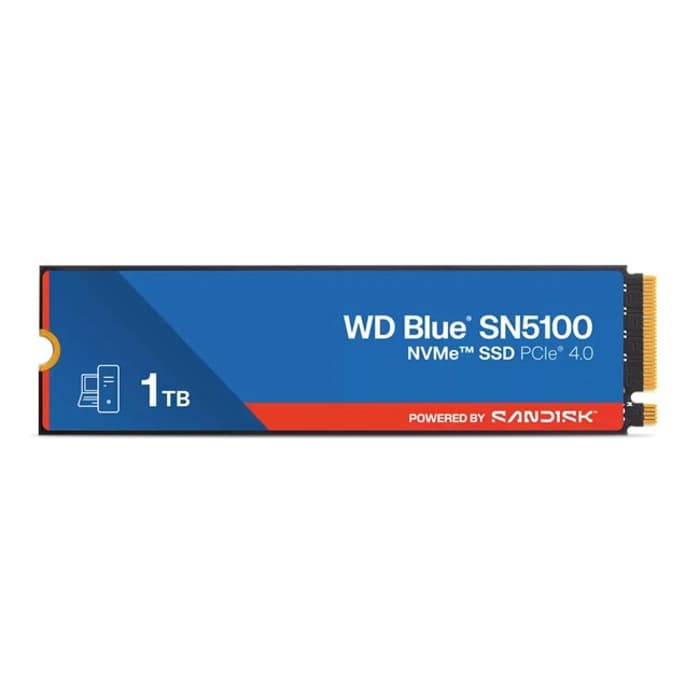 Wd 1TB WDS100T5B0E Blue SN5100 Pcı-4.0 7100MB-S 6700MB-S M2 SSD Harddisk