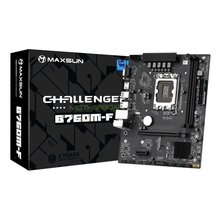 Maxsun Challanger B760M-F LGA1700 DDR4 4266 Mhz M.2 HDMI mAtx Intel Anakart MS-CHL-B760M-F