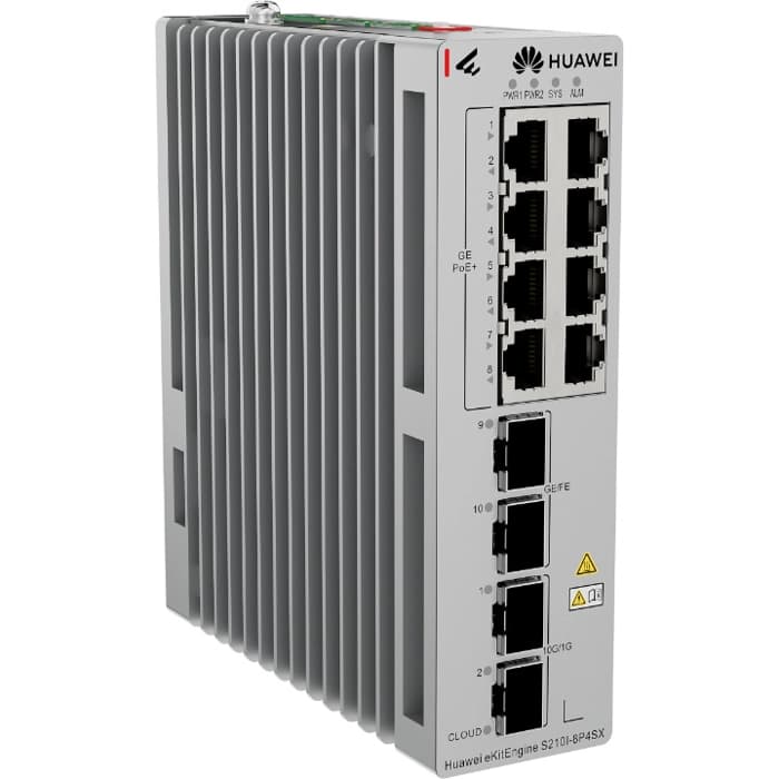 HUAWEI eKIT S210I-8T4SX 8 PORT 10/100/1000 2 X 2.5GE SFP + 2 X 10G SFP+ L2 CLOUDE YÖNETİLEBİLİR ENDUSTRİYEL SWITCH