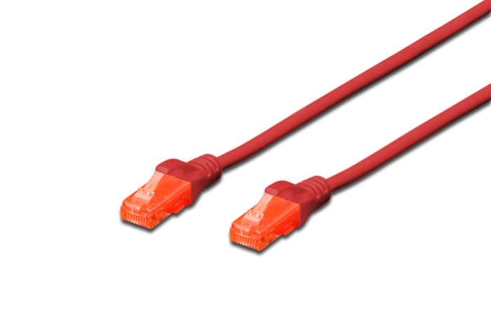 DK-1617-030/R Digitus Patch Kablo, U-UTP, CAT. 6, 3 metre, AWG 26/7, Cu, LSZH, kırmızı renk