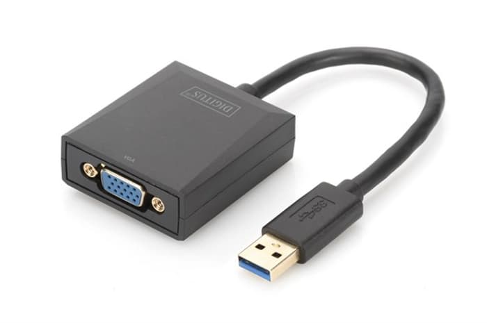 DA-70840 Digitus USB 3.0 VGA Grafik Adaptörü Giriş: 1 x USB 3.0 USB-A erkek Çıkış:  1 x VGA (HD15) dişi (Full HD 1080p) Plastik