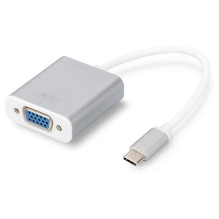 DA-70837 Digitus USB 3.0 (USB Tip C) <-> VGA Grafik Adaptörü<br>Giriş: 1 x USB Tip C erkek (bilgisayar bağlantısı) <br>Çıkış: 1 x VGA (HD15) dişi (Full HD) <br>Alüminyum