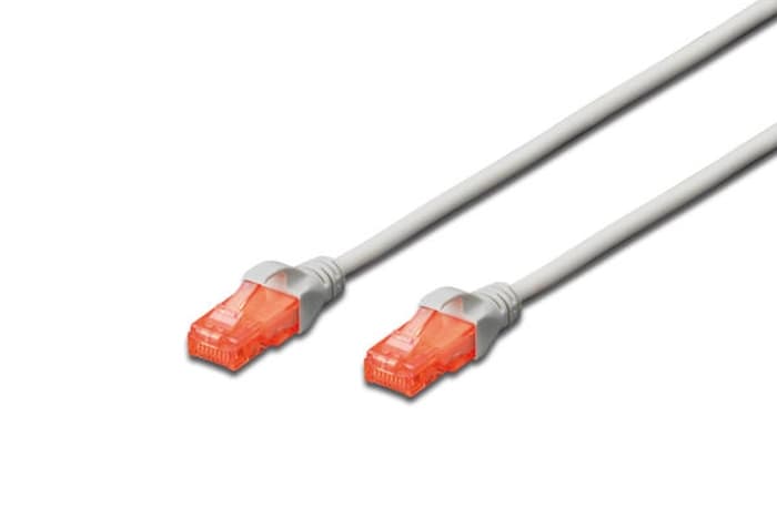 DK-1617-010 Digitus Patch Kablo, U-UTP, CAT. 6, 1 metre, AWG 26/7, Cu, LSZH, gri renk