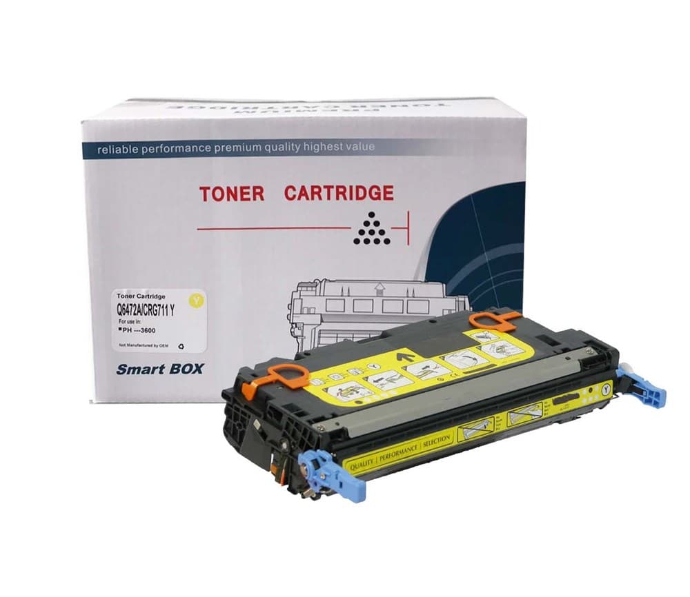 SmartBOX HP Uyumlu 502A-Q6472A-503A-Q7582A-CRG-711 Sarı Muadil Toner 4000 Baskı