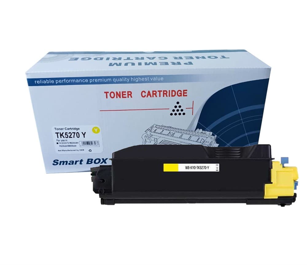SmartBOX Kyocera Uyumlu TK-5270-M6230 Sarı Muadil Toner 6000 Sayfa