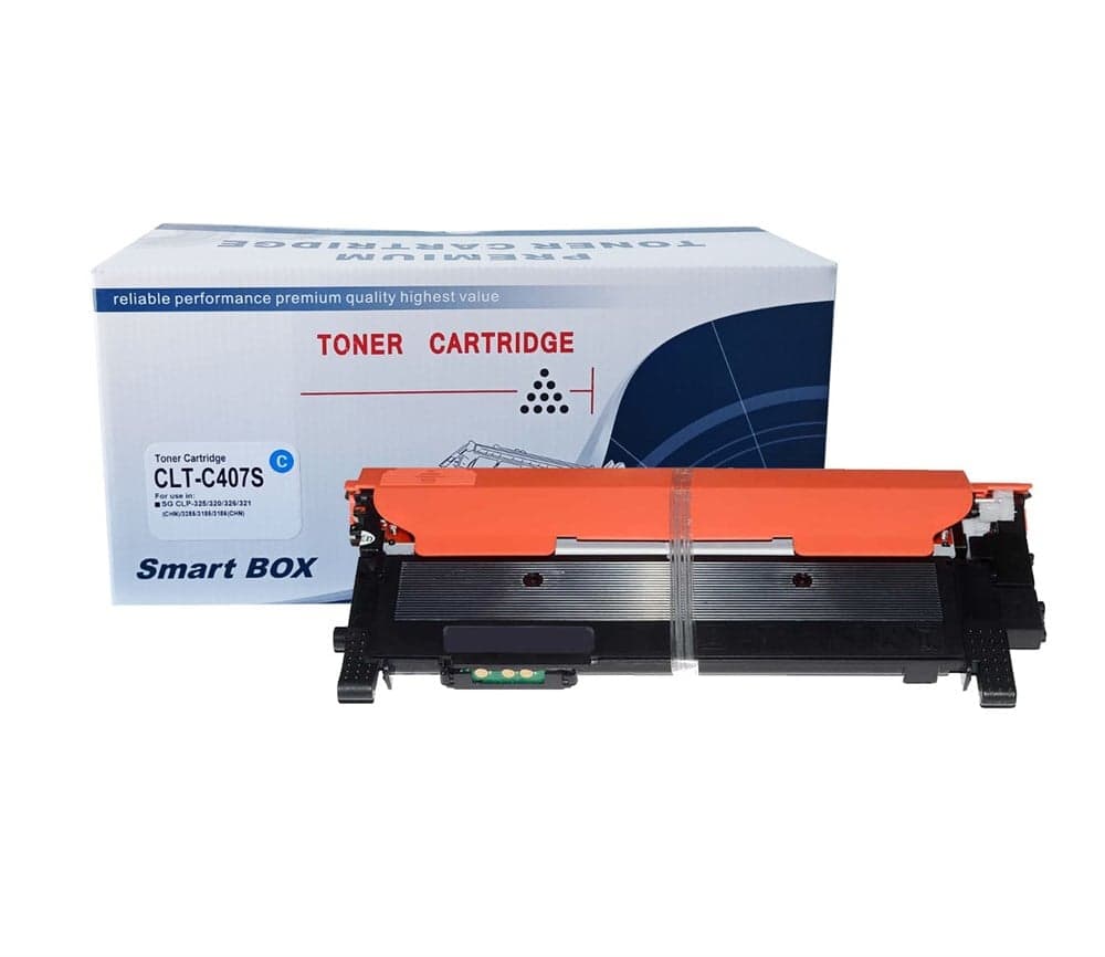 SmartBOX Samsung Uyumlu CLT-C407S-CLP320-325-SU001A Mavi Muadil Toner 1000 Sayfa