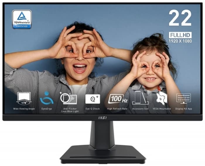 21.45 MSI PRO MP225V FHD FLAT VA 1MS 100HZ ADAPTIVE-SYNC