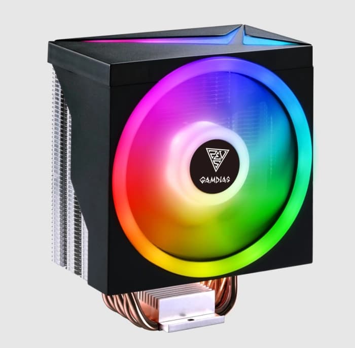 GAMDIAS BOREAS M1-610, LED Lights, 120mm, CPU Kule Tipi Hava Soğutma, Doğrudan Temas Teknolojisine Sahip 6 adet Gelişmiş Bakır Isı Borusu (AMD AM4-AM5 ve INTEL Tüm işlemciler ile uyumlu)