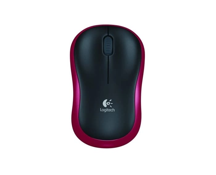 Logitech M185, Nano Kablosuz, USB, Mouse Kırmızı, 910-002237
