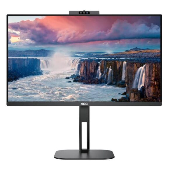 23.8 Aoc 24V5Cw/Bk Ips 1Ms 75Mhz 1Xhdmı 1Xdp Usb Type-C Fhd 1920X1080 Hoparlör Webcam Freesync Pıvot Vesa Siyah