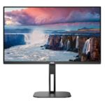 27 Aoc Q27V5C/Bk Ips 4Ms 75Mhz 1Xhdmı 1Xdp Usb Type-C Qhd 2560X1440 Hoparlör Çerçevesiz Freesync Pıvot Vesa Siyah