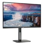 27 Aoc Q27V5C/Bk Ips 4Ms 75Mhz 1Xhdmı 1Xdp Usb Type-C Qhd 2560X1440 Hoparlör Çerçevesiz Freesync Pıvot Vesa Siyah - Görsel 2