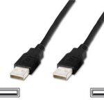 AK-300101-018-S USB 2.0 Bağlantı Kablosu, USB A Erkek - USB A Erkek, 1.80 metre, AWG 28, USB 2.0 uyumlu, UL, siyah renk