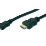 AK-330106-020-S Hdmi Highspeed Bağlantı Kablosu (Hdmi 1.3), 1080p, Hdmi Tip C (mini) Erkek - Hdmi Tip A Erkek, 2 metre, CU, AWG30, 2 x zırhlı, UL, altın kaplama, siyah renk