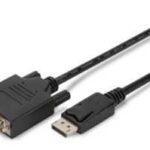 AK-340301-020-S DisplayPort <-> Dvi Kablosu, DP Erkek - Dvi (24+1) Erkek, 2 metre, kilit mekanizmalı, AWG28, 2x zırhlı, DP 1.1a uyumlu, UL, CE, siyah renk