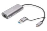 Assmann DN-3028 Digitus Usb Tip C™ Gigabit Ethernet Adaptörü 2.5G, Usb-C™ + Usb-A (Usb 3.1/3.0)&Lt;Br&Gt;Digitus Usb Type C™ Gigabit Ethernet Adapter 2.5G, Usb-C™ + Usb-A (Usb 3.1/3.0)