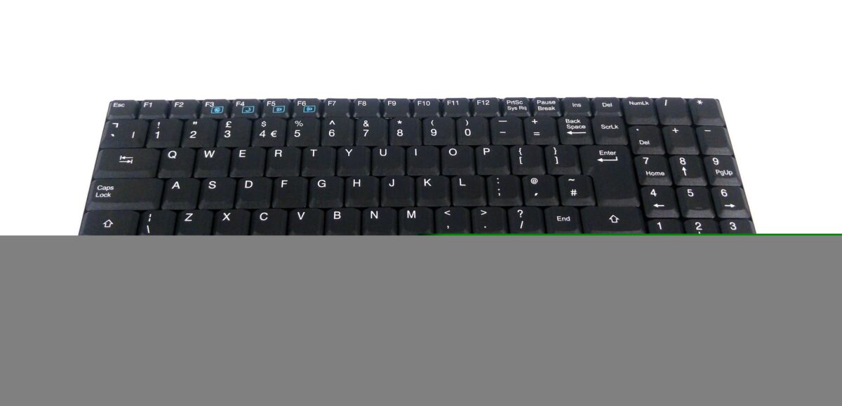 ATEN-2X-K06A-1G 105 Tuşlu İngilizce Klavye<br> 105 Key USA-ENG./Black - Görsel 1