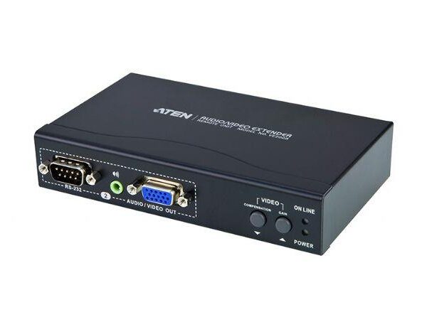 ATEN-VE200R Ses / VGA Görüntü Sinyalı Uzatma Cihazı, Uzak Ünite, Hoparlör bağlantı desteği, 150 metre