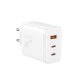 Baseus Cube Pro 65W Beyaz Duvar Şarj Cihazı Çıkış:Usb X1, Type-C X2 Hızlı Şarj P10152301213-00