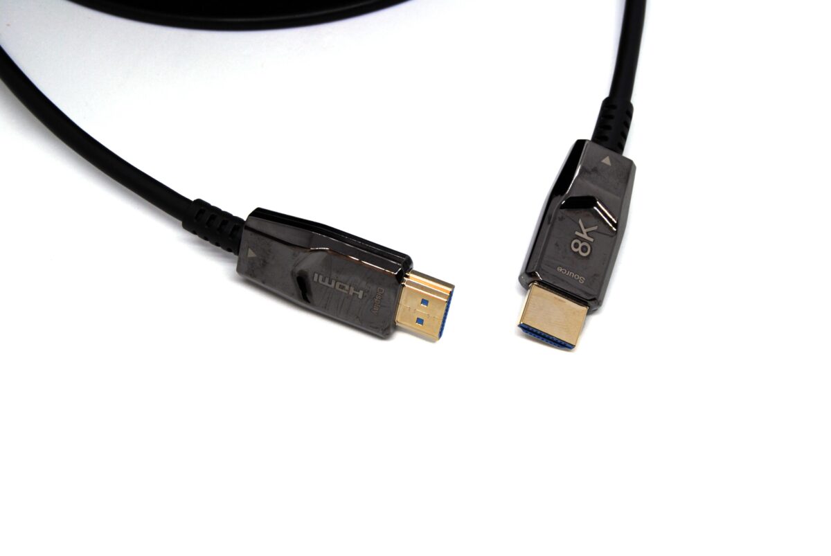 BC-DSP-HA-MM-AOC21-10 Beek HDMI 2.1 Aktif Fiber Optik Kablo (AOC), Tip A Erkek/Erkek, 8K@60HZ, 10 metre, altın kaplama<br> Beek HDMI 2.1 Gold Optical Cable 8K@60hz, 10 meters - Görsel 1