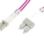 BC-FO-5LCSC-05/4 Beek SC-LC Fiber Optik Patch Kablo, 5 metre, Multimode, 3.0mm, Duplex, 50/125, OM4, LSZH
